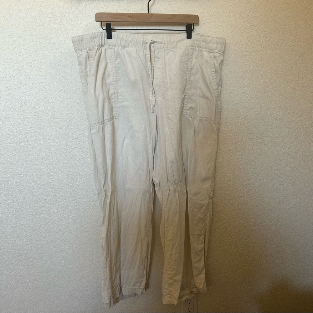 Gap Linen Blend Cargo Pull On Pant XXL - Picture 3 of 4